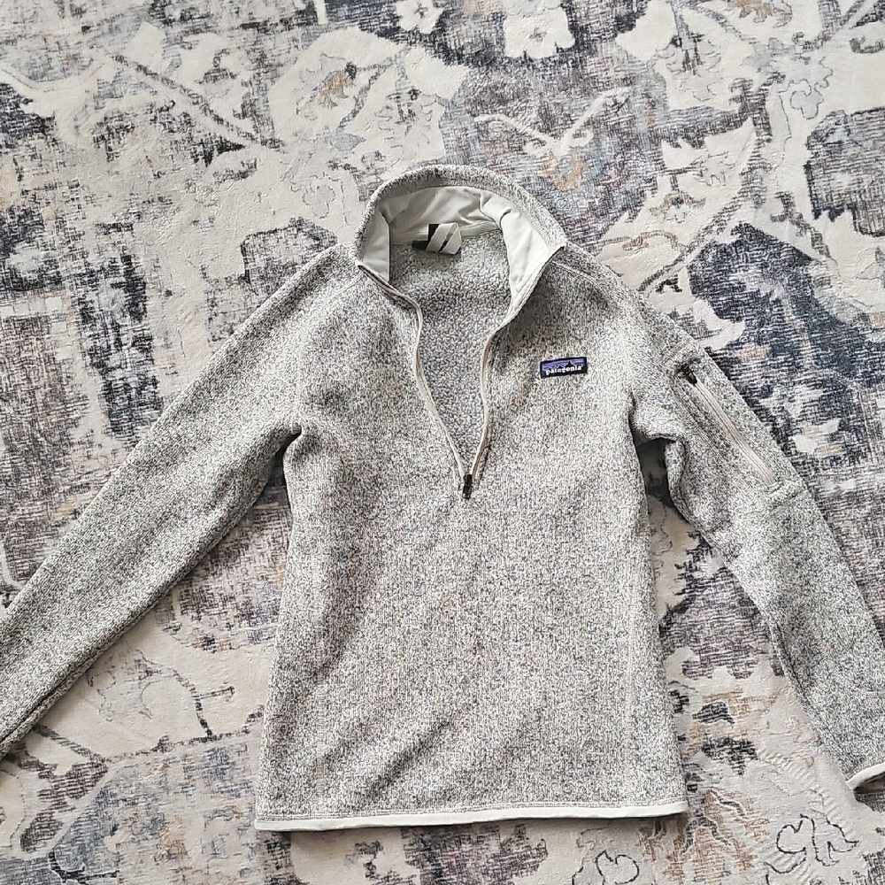 Womens Gray Quarter-Zip Pullover